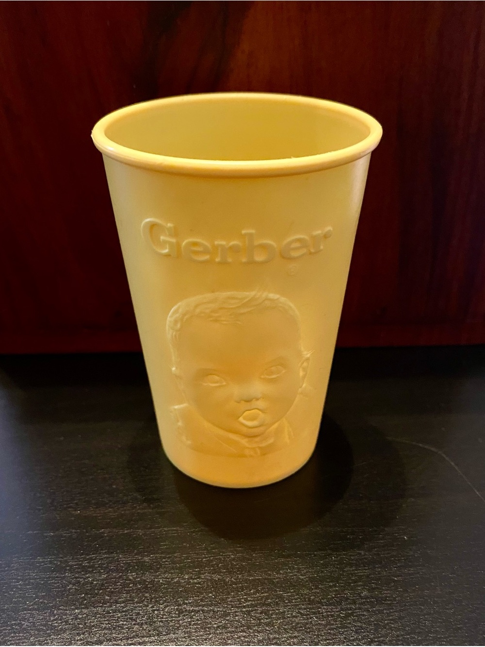 Vintage Gerber Baby Food Cup 1950’s-1960’s Yellow Nursery Memorbilla